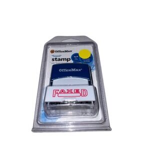2 Pack OfficeMax FAXED Flip Lid, Pre-Inked (No Stamp Pad Required), Reinkable